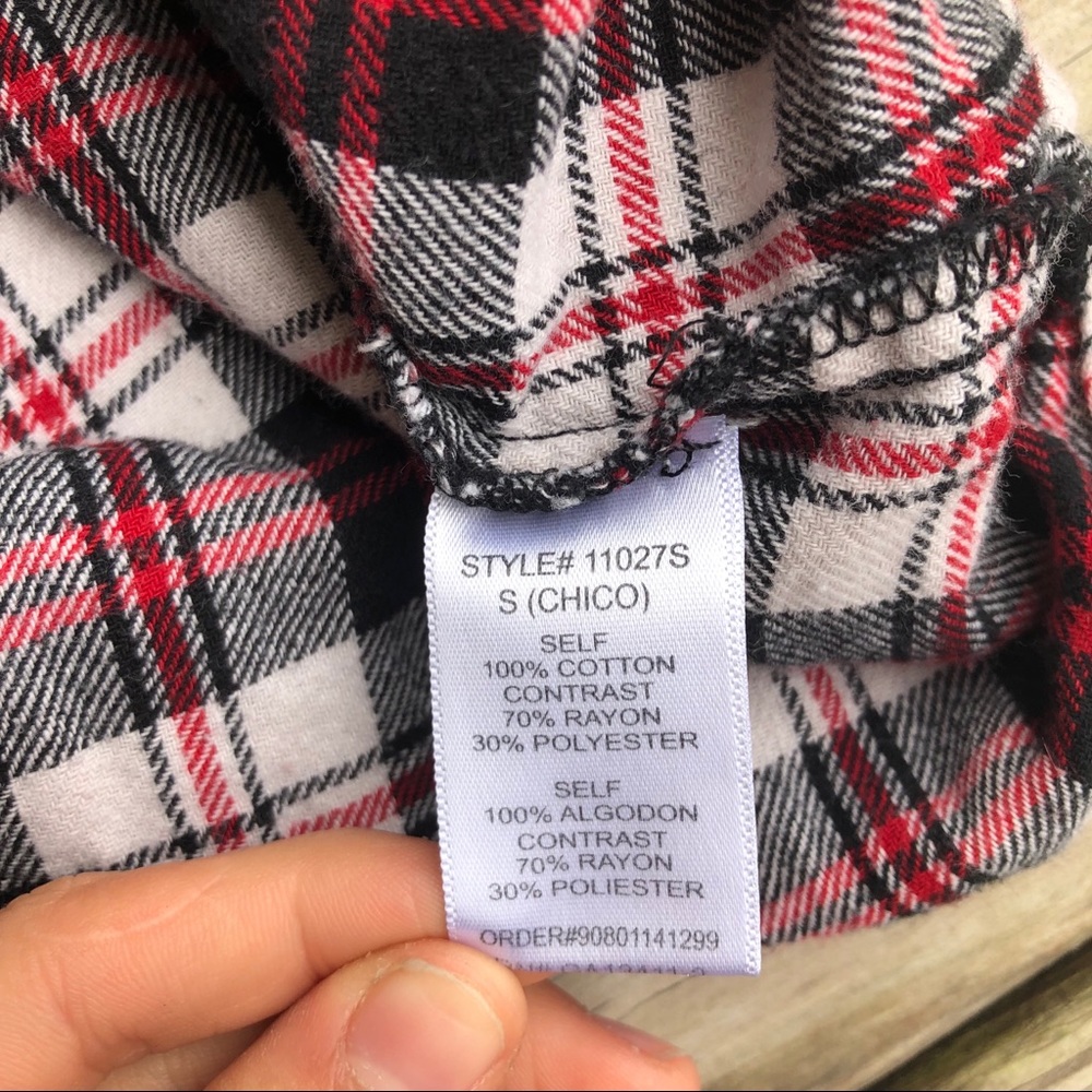 Bajee Collection Red & Black Button Up Flannel - Picture 6 of 7